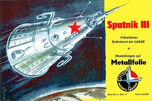 Kranich-Modellbogen Sputnik III Künstlicher Erdtrabant der UdSSR